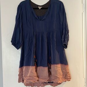 Anthropologie dip dyed dress